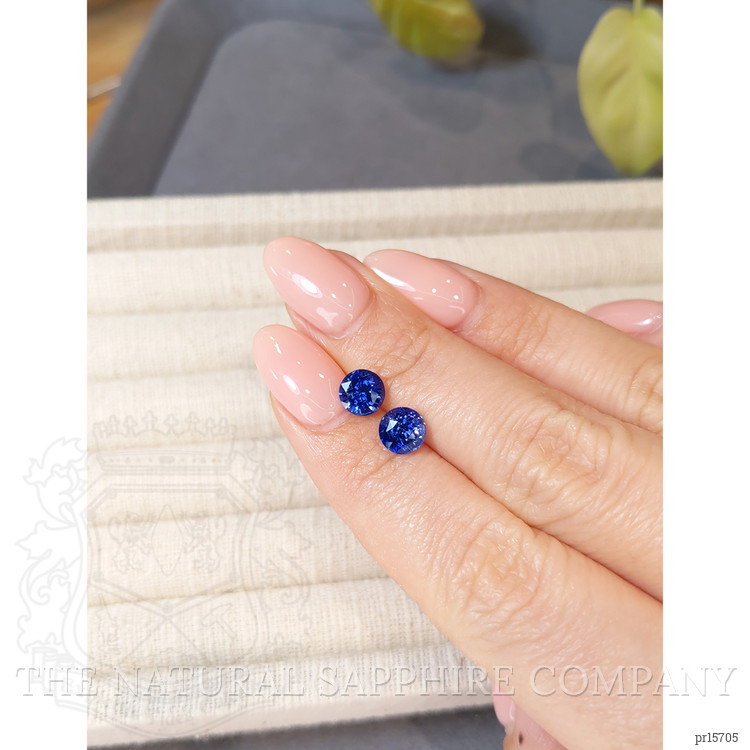 2.86 Ct.Tw. Blue Sapphire Pair from Ceylon (Sri Lanka)