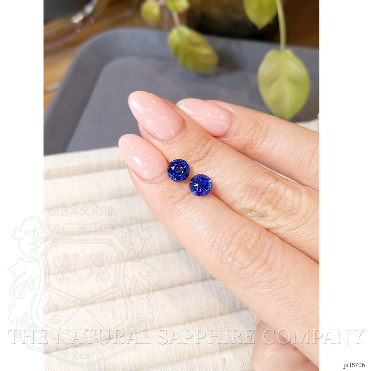 3.06 Ct.Tw. Blue Sapphire Pair from Ceylon (Sri Lanka)
