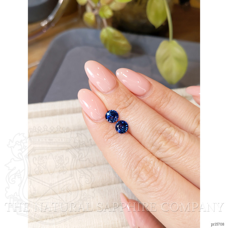 1.82 Ct.Tw. Blue Sapphire Pair from Ceylon (Sri Lanka)