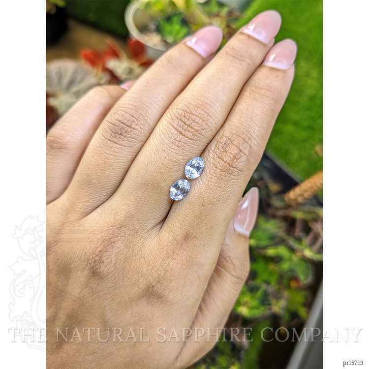 1.77 Ct.Tw. Blue Sapphire Pair from Ceylon (Sri Lanka)