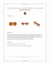 1.31&nbsp;Ct.Tw.Total Carat Weight Yellowish Orange Hessonite Garnet Pair from Madagascar Appraisal