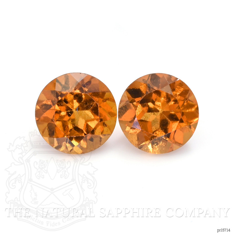 1.31 Ct.Tw. Yellowish Orange Hessonite Garnet Pair from Madagascar