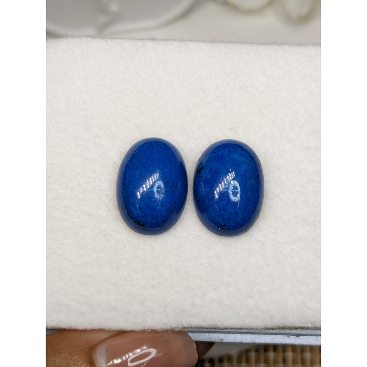25.86 Ct.Tw. Cabochon Lapis Pair from Afghanistan