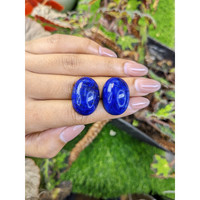 65.32&nbsp;Ct.Tw.Total Carat Weight Cabochon Lapis Pair from Afghanistan Life Style