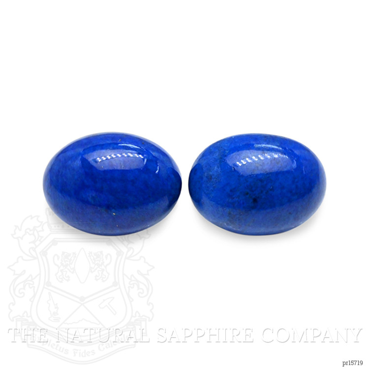 37.03 Ct.Tw. Cabochon Lapis Pair from Afghanistan