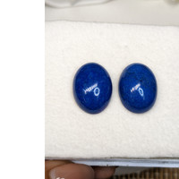 37.03&nbsp;Ct.Tw.Total Carat Weight Cabochon Lapis Pair from Afghanistan Life Style