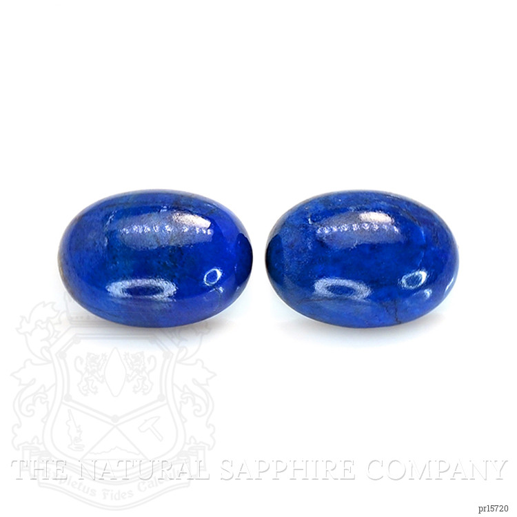 21.23 Ct.Tw. Cabochon Lapis Pair from Afghanistan