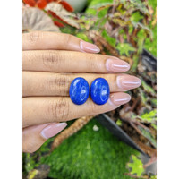 21.23 Ct.Tw.Total Carat Weight Cabochon Lapis Pair from Afghanistan Life Style