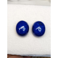 43.45 Ct.Tw.Total Carat Weight Cabochon Lapis Pair from Afghanistan Life Style