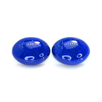 33.79 Ct.Tw.Total Carat Weight Cabochon Lapis Pair from Afghanistan Video