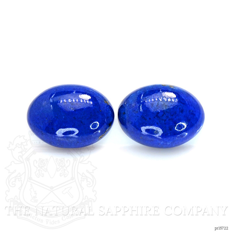 33.79 Ct.Tw. Cabochon Lapis Pair from Afghanistan