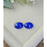 33.79 Ct.Tw.Total Carat Weight Cabochon Lapis Pair from Afghanistan Life Style