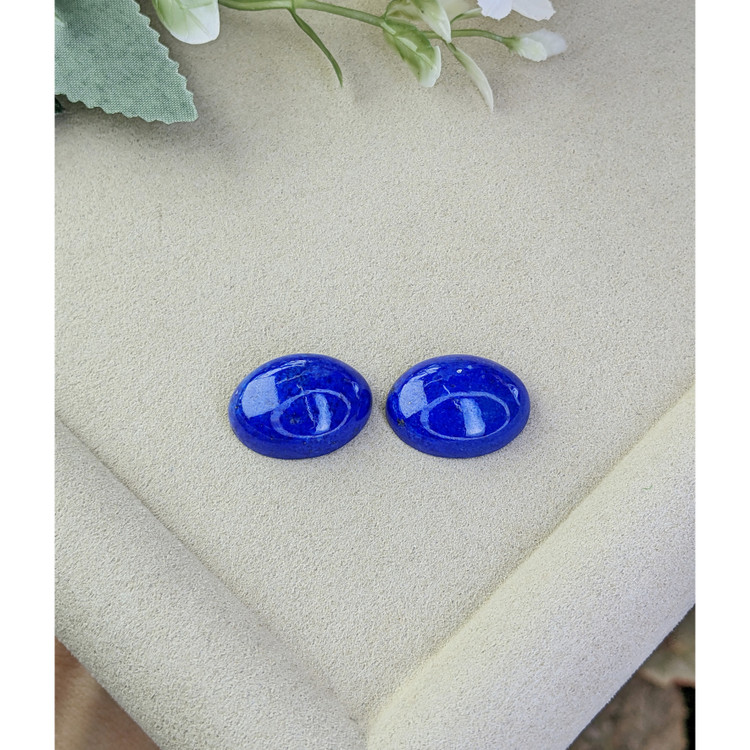 33.79 Ct.Tw. Cabochon Lapis Pair from Afghanistan