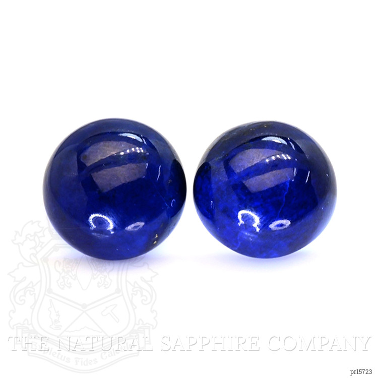 40.87 Ct.Tw. Cabochon Lapis Pair from Afghanistan
