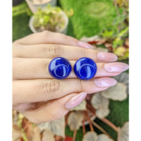 40.87&nbsp;Ct.Tw.Total Carat Weight Cabochon Lapis Pair from Afghanistan Life Style