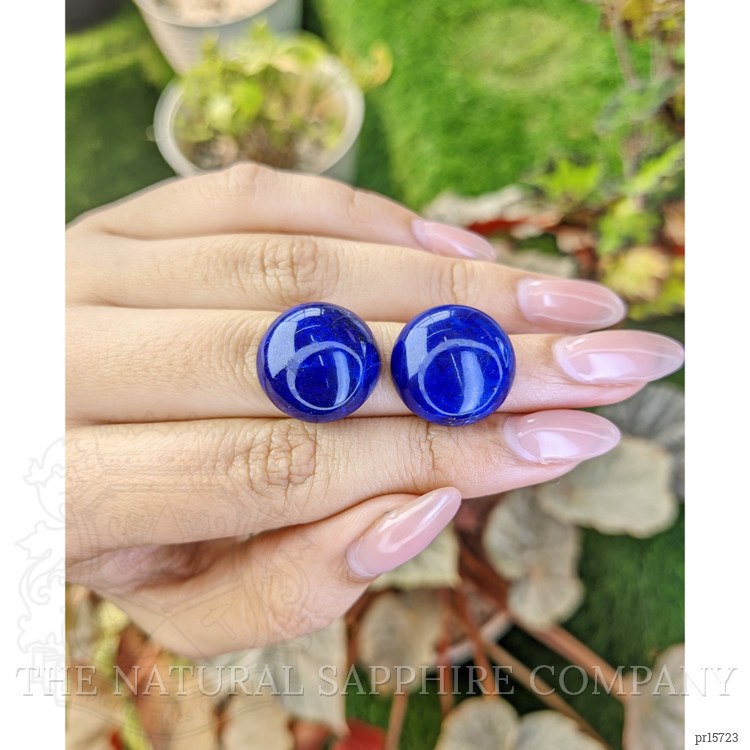 40.87 Ct.Tw. Cabochon Lapis Pair from Afghanistan