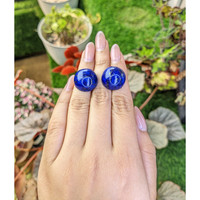 51.46&nbsp;Ct.Tw.Total Carat Weight Cabochon Lapis Pair from Afghanistan Life Style