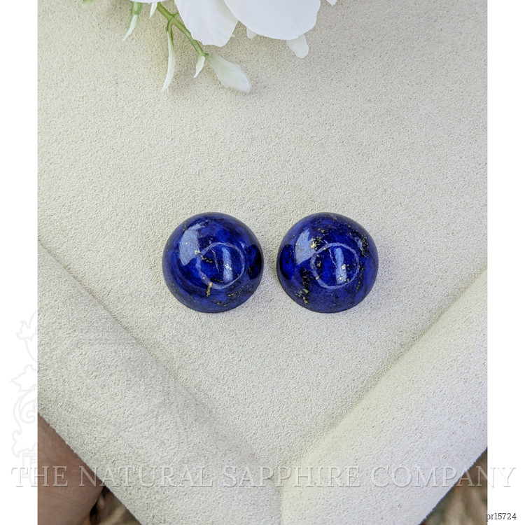 51.46 Ct.Tw. Cabochon Lapis Pair from Afghanistan