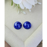 33.33&nbsp;Ct.Tw.Total Carat Weight Cabochon Lapis Pair from Afghanistan Life Style