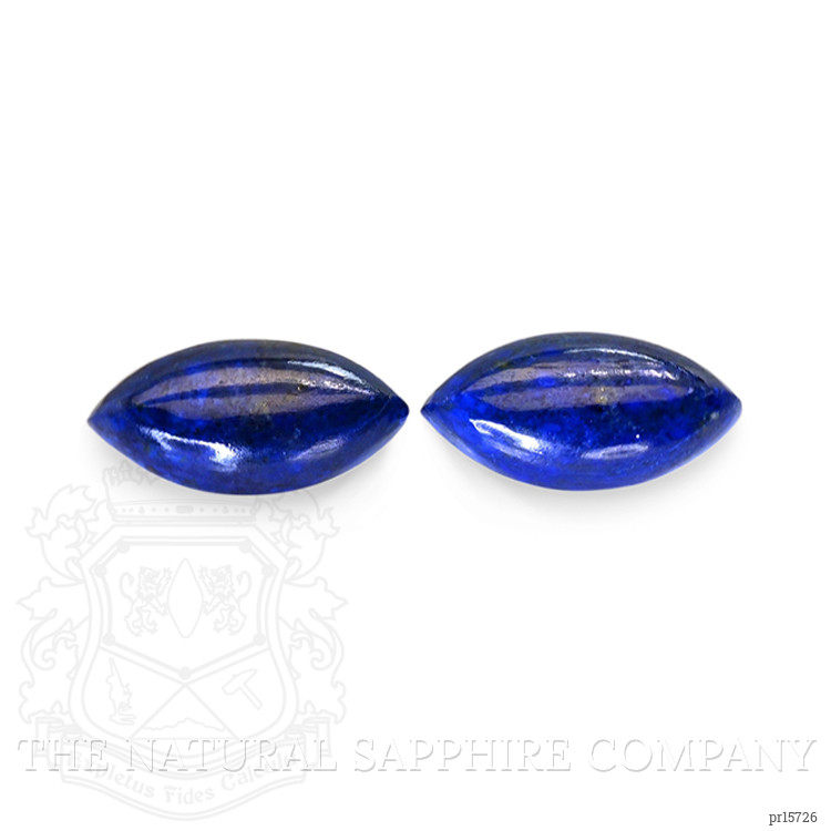 23.29 Ct.Tw. Cabochon Lapis Pair from Afghanistan