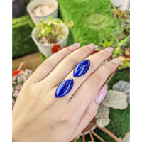 23.29 Ct.Tw.Total Carat Weight Cabochon Lapis Pair from Afghanistan Life Style