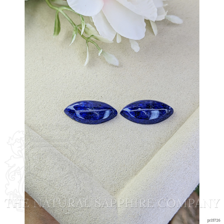 23.29 Ct.Tw. Cabochon Lapis Pair from Afghanistan
