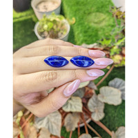 23.29&nbsp;Ct.Tw.Total Carat Weight Cabochon Lapis Pair from Afghanistan Life Style