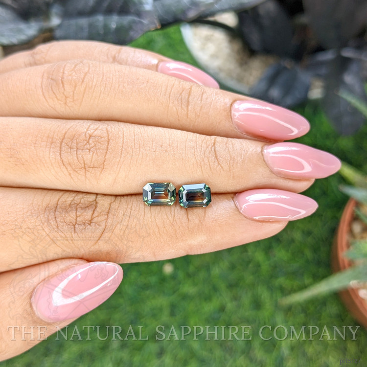 2.59 Ct.Tw. Bi Color / Parti Sapphire Pair from Kenya
