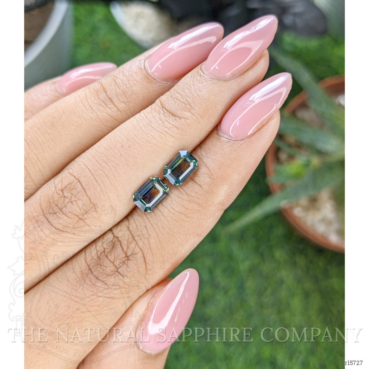 2.59 Ct.Tw. Bi Color / Parti Sapphire Pair from Kenya