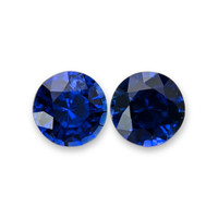 1.54&nbsp;Ct.Tw.Total Carat Weight Blue Sapphire Pair from Ceylon (Sri Lanka) Video