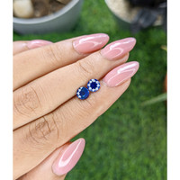 1.54&nbsp;Ct.Tw.Total Carat Weight Blue Sapphire Pair from Ceylon (Sri Lanka) Life Style
