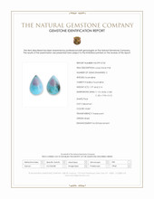 4.11 Ct.Tw.Total Carat Weight Blue Cabochon Paraiba Tourmaline Pair from Brazil Scan Report