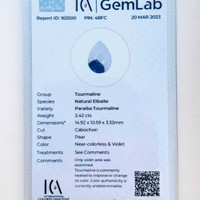6.91&nbsp;Ct.Tw.Total Carat Weight Violet Paraiba Tourmaline Pair from Brazil Scan Report