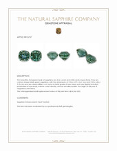 5.04 Ct.Tw.Total Carat Weight Bluish Green Sapphire Pair from Montana Appraisal