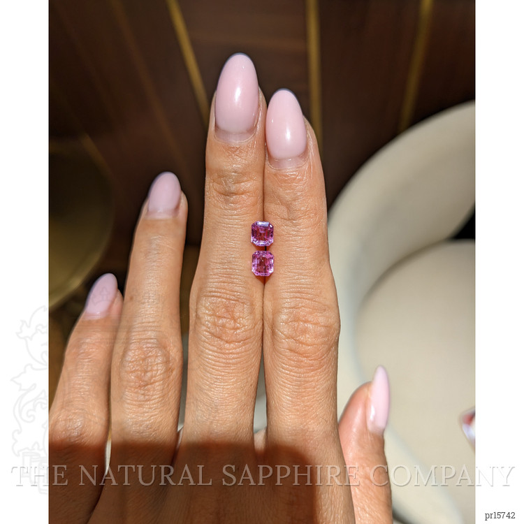 1.65 Ct.Tw. Pink Sapphire Pair from Ceylon (Sri Lanka)