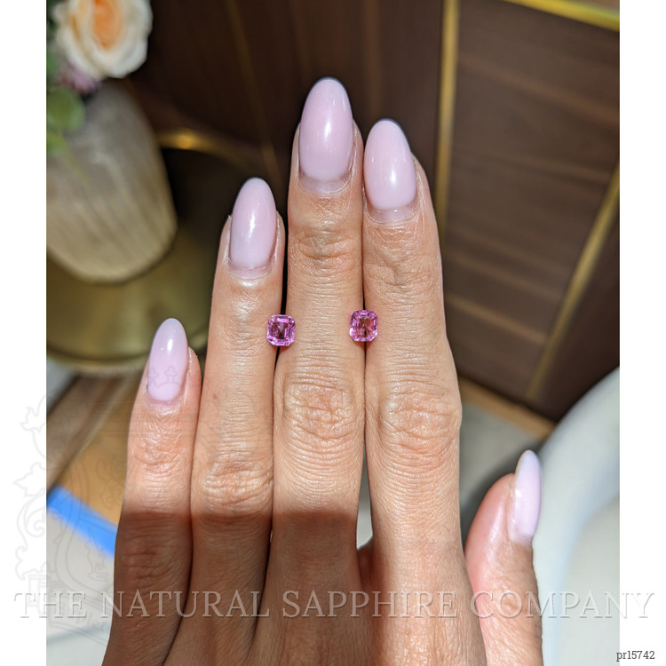 1.65 Ct.Tw. Pink Sapphire Pair from Ceylon (Sri Lanka)