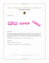 1.74 Ct.Tw.Total Carat Weight Pink Sapphire Pair from Ceylon (Sri Lanka) Appraisal