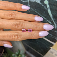 1.74&nbsp;Ct.Tw.Total Carat Weight Pink Sapphire Pair from Ceylon (Sri Lanka) Life Style