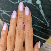 1.74&nbsp;Ct.Tw.Total Carat Weight Pink Sapphire Pair from Ceylon (Sri Lanka) Life Style
