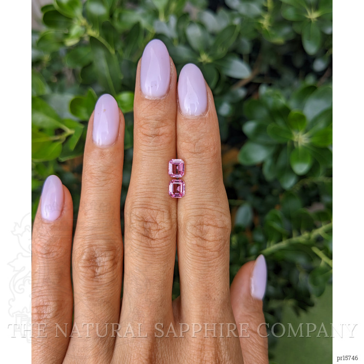 1.64 Ct.Tw. Pink Sapphire Pair from Ceylon (Sri Lanka)