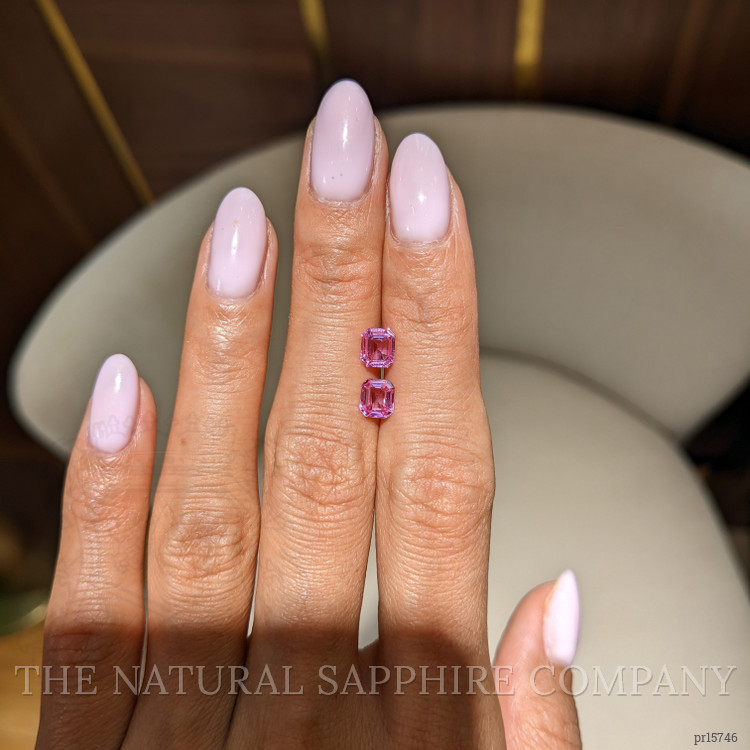 1.64 Ct.Tw. Pink Sapphire Pair from Ceylon (Sri Lanka)
