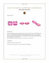 1.61&nbsp;Ct.Tw.Total Carat Weight Pink Sapphire Pair from Ceylon (Sri Lanka) Appraisal