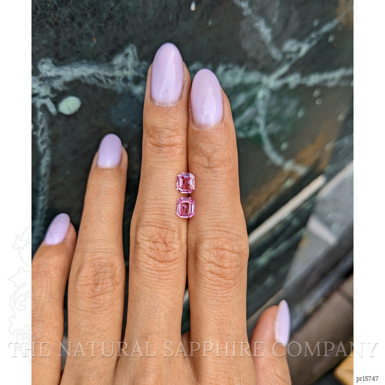 1.61 Ct.Tw. Pink Sapphire Pair from Ceylon (Sri Lanka)