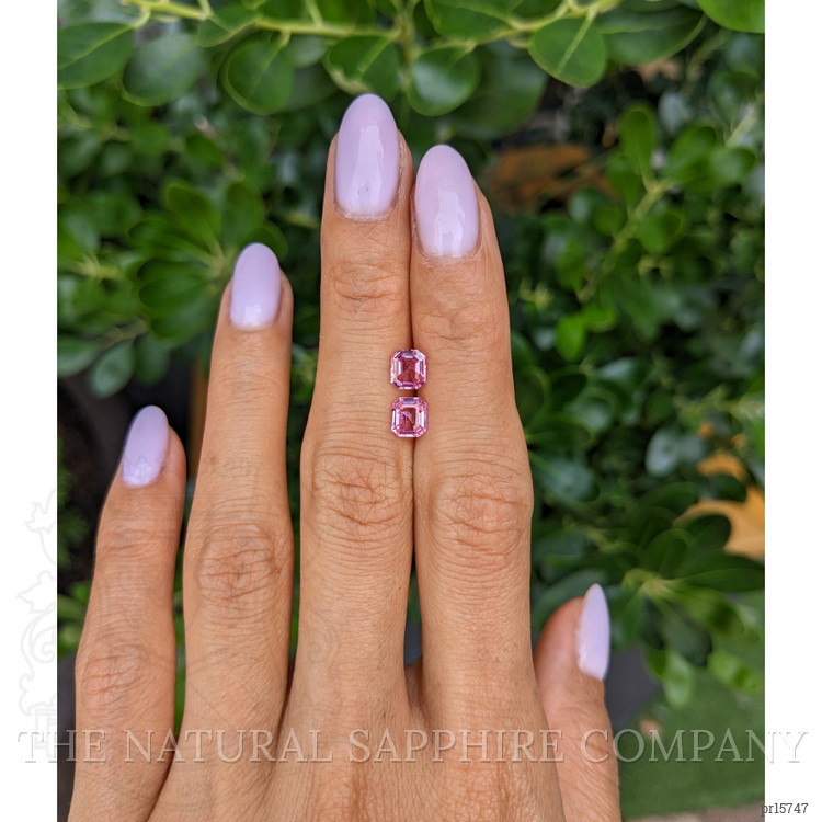 1.61 Ct.Tw. Pink Sapphire Pair from Ceylon (Sri Lanka)