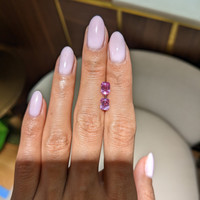 2.06&nbsp;Ct.Tw.Total Carat Weight Pink Sapphire Pair from Ceylon (Sri Lanka) Life Style