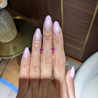 1.48&nbsp;Ct.Tw.Total Carat Weight Pink Sapphire Pair from Ceylon (Sri Lanka) Life Style