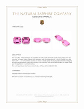 1.78 Ct.Tw.Total Carat Weight Purplish Pink Sapphire Pair from Ceylon (Sri Lanka) Appraisal