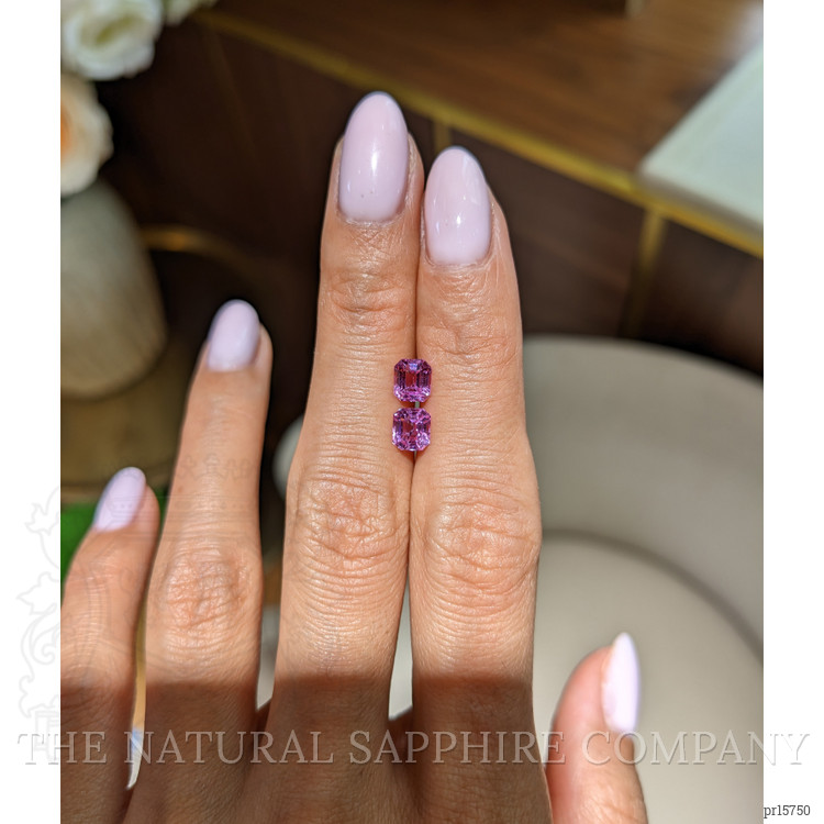 1.78 Ct.Tw. Purplish Pink Sapphire Pair from Ceylon (Sri Lanka)