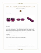 4.06 Ct.Tw.Total Carat Weight Purple Sapphire Pair from Ceylon (Sri Lanka) Appraisal
