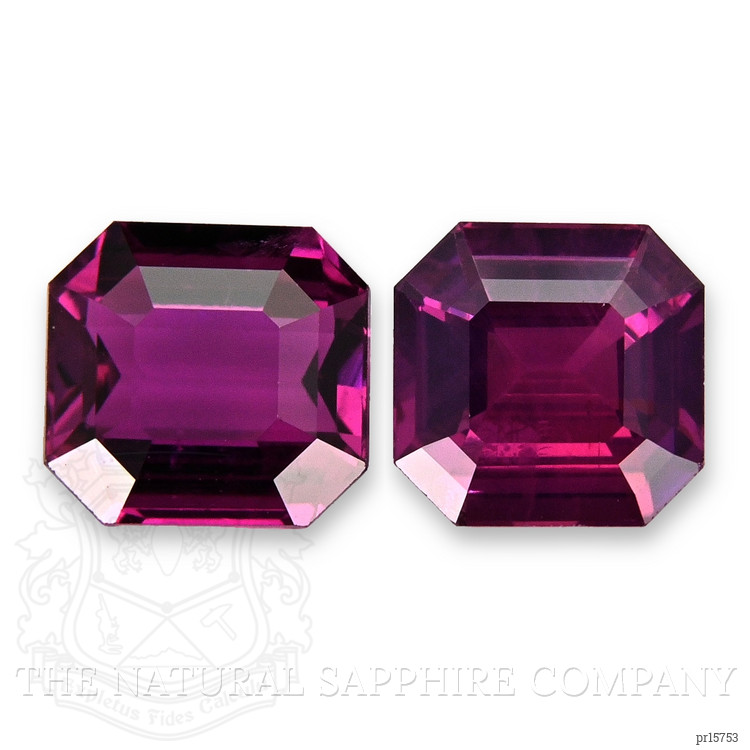 4.06 Ct.Tw. Purple Sapphire Pair from Ceylon (Sri Lanka)